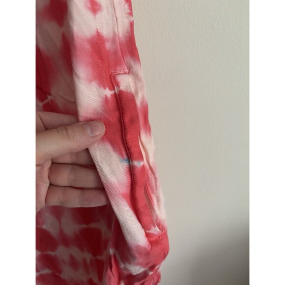 Cloth & Stone‎ Anthropologie Large Dress Tie Dye Pink Cream Pockets Boho Beach - Picture 8 of 8